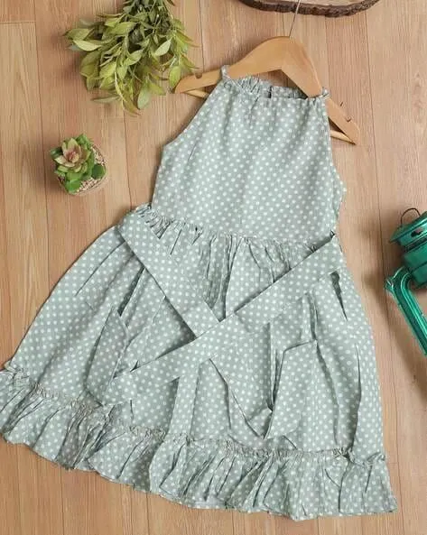 Polka-Dot Fit & Flare Dress