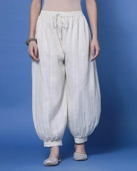 Striped Loose Fit Afghani Salwar