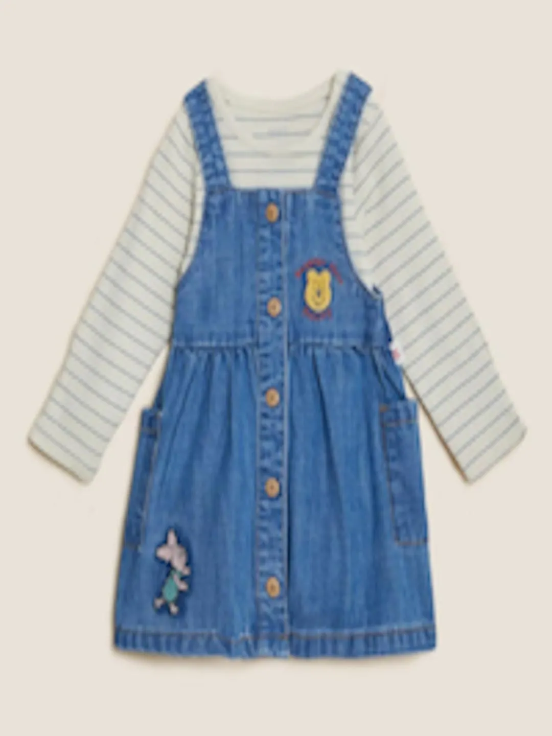 Girls Cotton Pinafore Dress