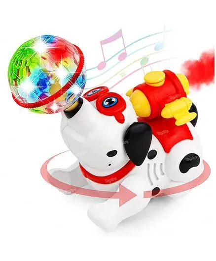 Toysire Musical Toys for Kids Dancing Doll Puppy Dog Mist Spray Effect 360 Degree Rotating Light & Sound Toy for Baby Boys & Girls (Pack of 1)