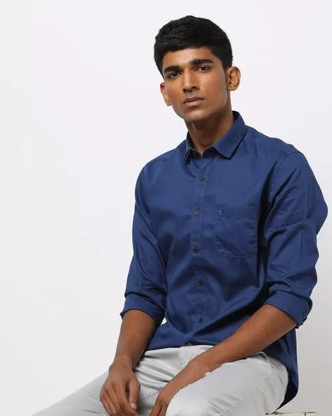 Cotton Shirt with Patch Pocket