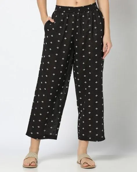 Women Swiss Dot Pants with Insert Pocket