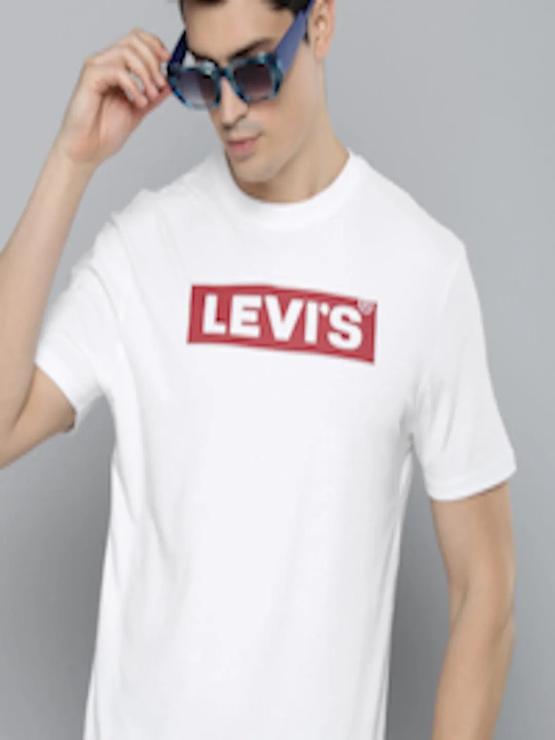 Brand Logo Printed Pure Cotton Slim Fit T-shirt