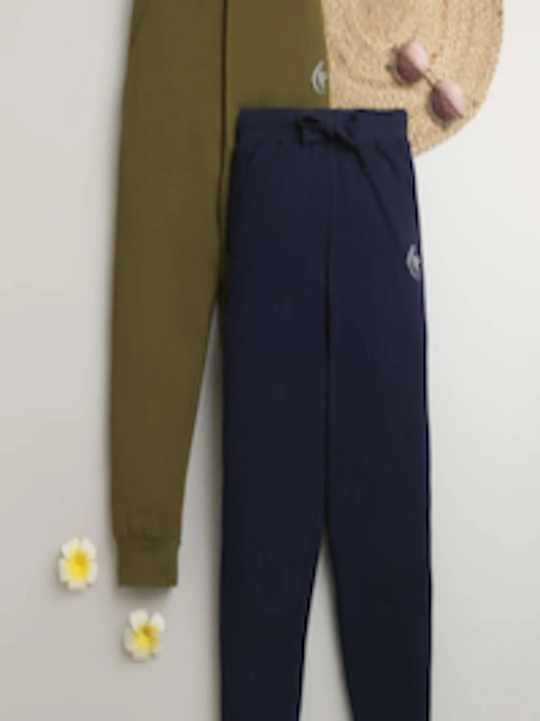 Kids Pack Of 2 Printed Pure Cotton Joggers