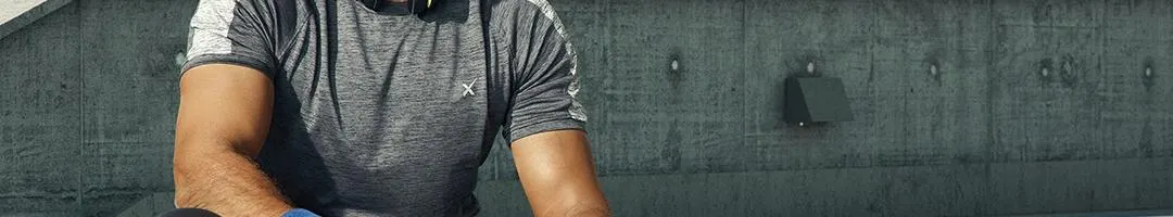 Men Charcoal Grey Slim Advanced Rapid Dry Raglan T-shirt