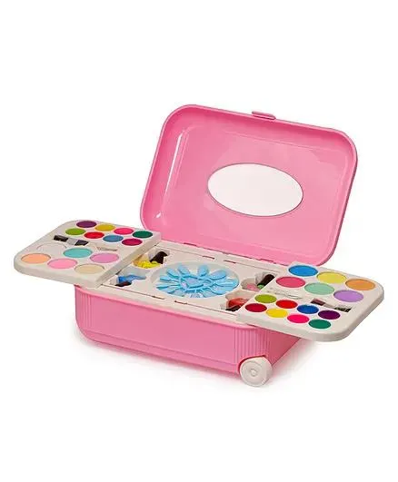 Fiddlerz 2 in 1 Cosmetic Makeup Palette and Nail Art Kit -(Colour may vary)