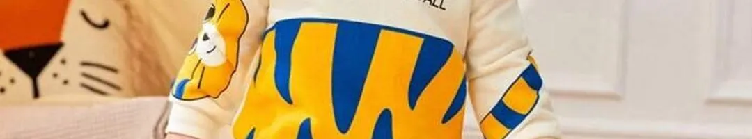 Boys Printed Pure Cotton Sweatshirt with Trousers