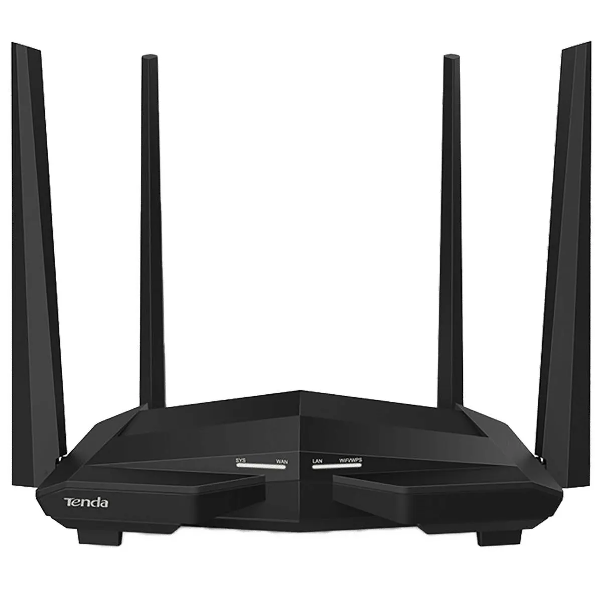 Tenda AC10 Dual Band 1167 Mbps Wi-Fi Router (4 Antennas, 3 LAN Ports, Table Top, Black)