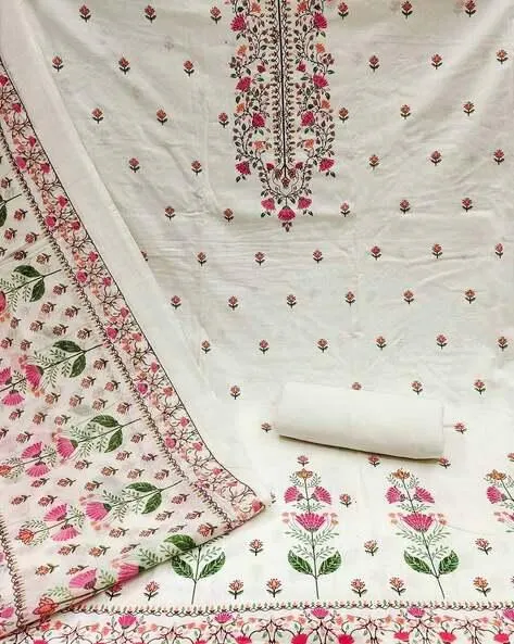 Women Floral Print Unstitched Dress Material