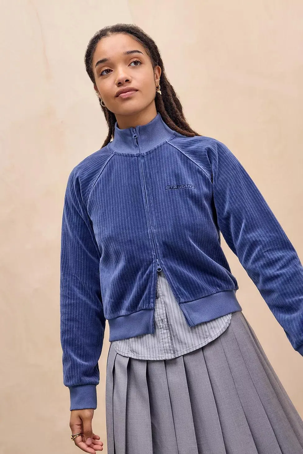 iets frans... Ally Top Corto in Velluto a Coste