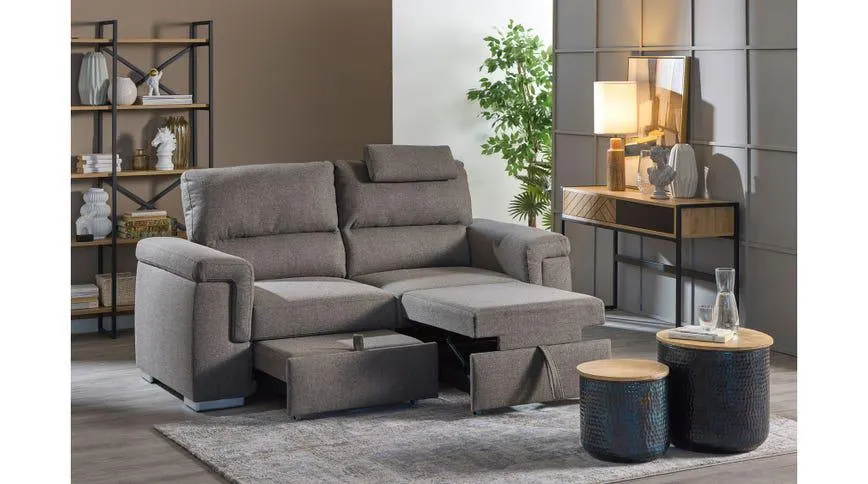 Garda divano 3 posti in tessuto antracite