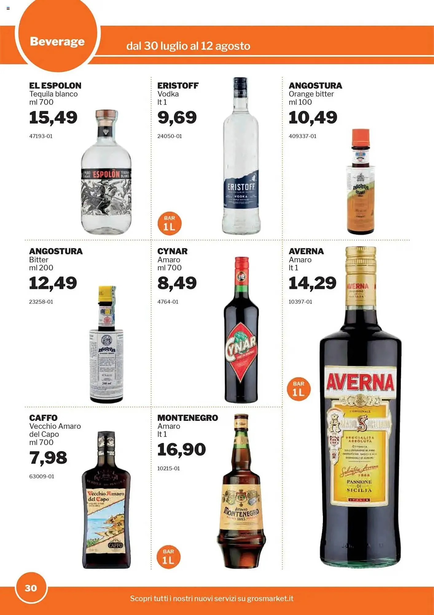 Volantino GrosMarket da 30 luglio a 12 agosto di 2025 - Pagina del volantino 30