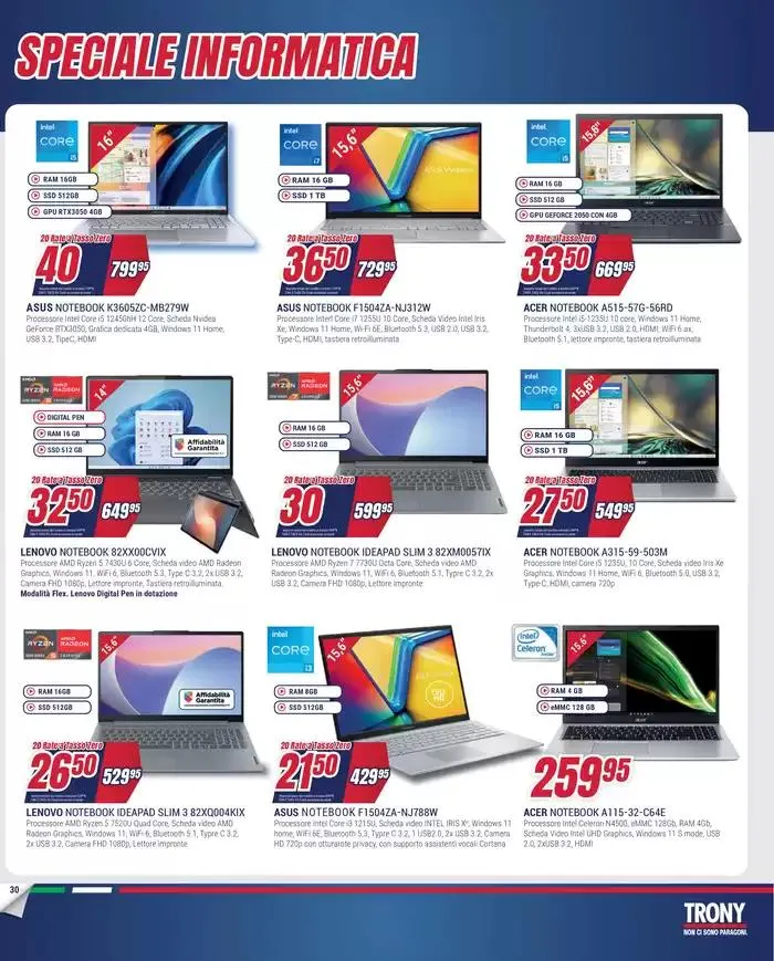 Tasso Zero da Trony! da 20 marzo a 2 aprile di 2025 - Pagina del volantino 30