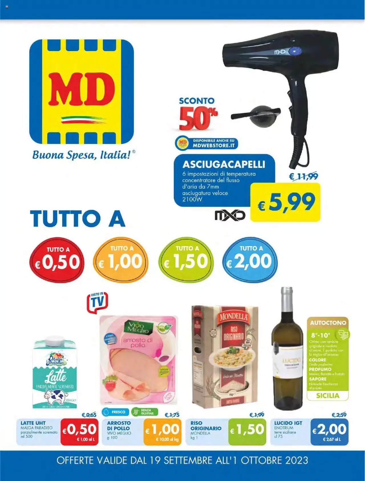 MD Discount - Napoli volantino da 19 settembre a 1 ottobre di 2023 - Pagina del volantino 1
