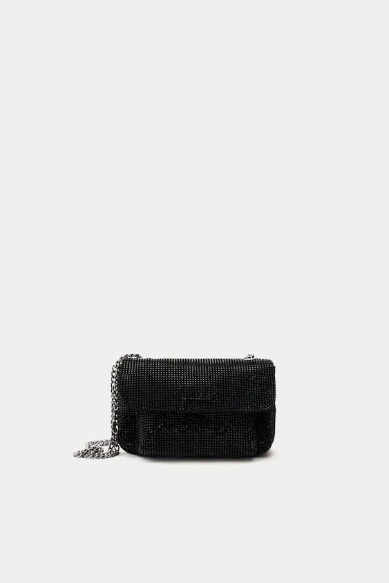 BORSA A TRACOLLA CON BRILLANTINI