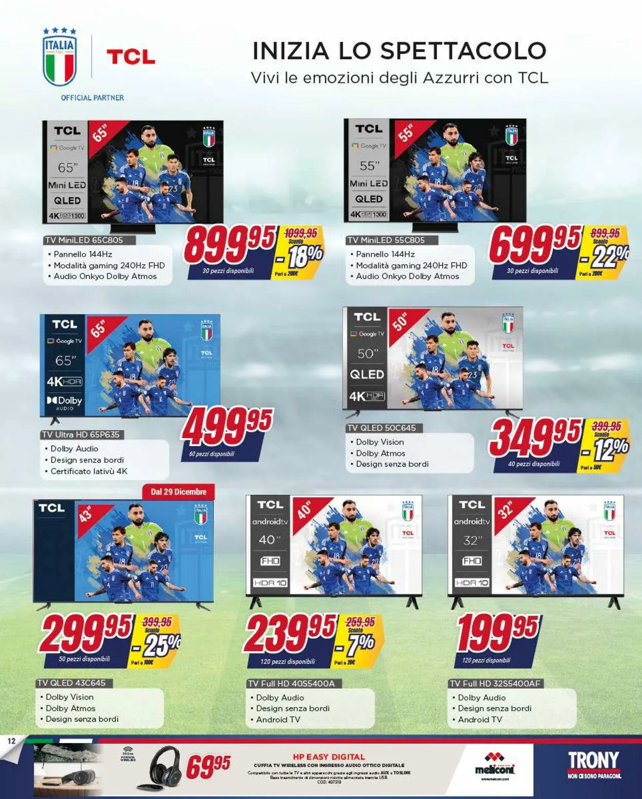 Trony - Palermo Volantino attuale da 27 dicembre a 17 gennaio di 2024 - Pagina del volantino 12