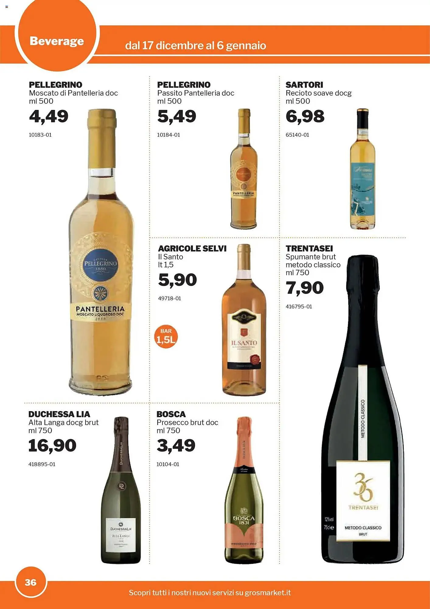 Volantino GrosMarket da 17 dicembre a 6 gennaio di 2026 - Pagina del volantino 36