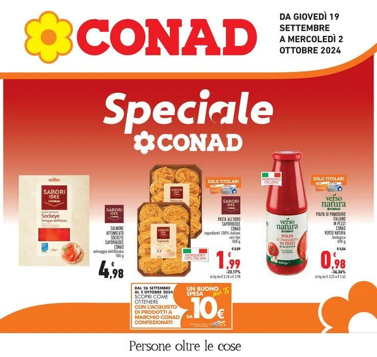 Speciale Conad da 19 settembre a 2 ottobre di 2024 - Pagina del volantino 1