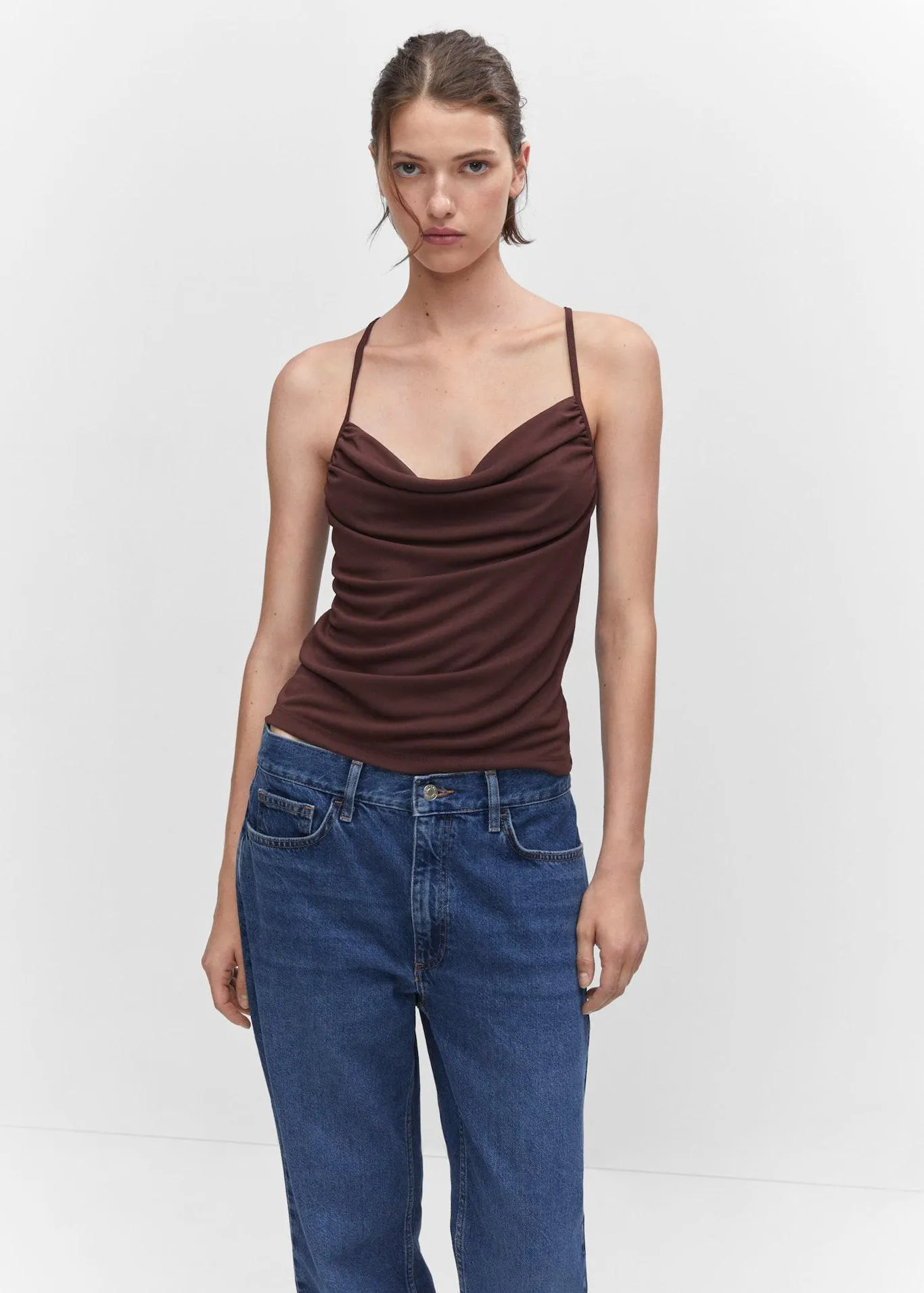 Top sottoveste drappeggiato