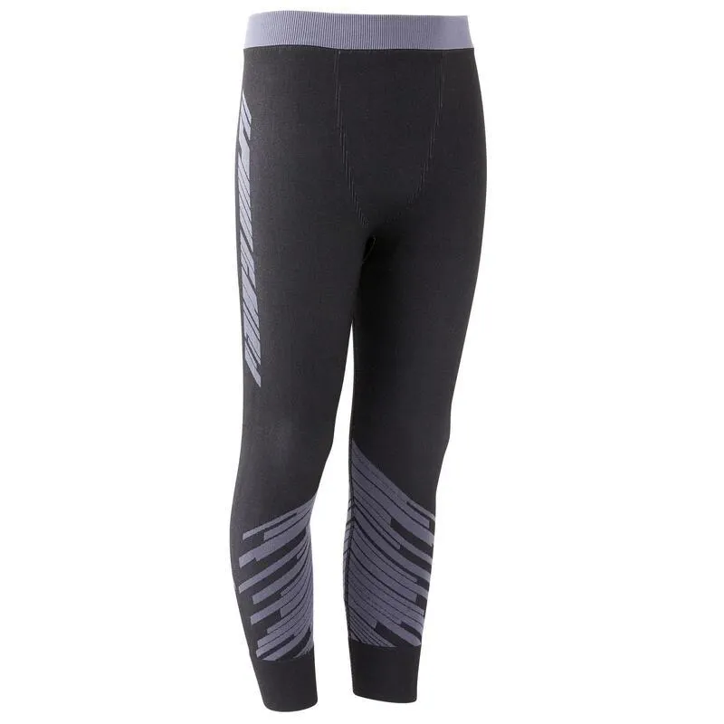 Pantaloni termici bambino KEEPWARM 900 nero-grigio scuro