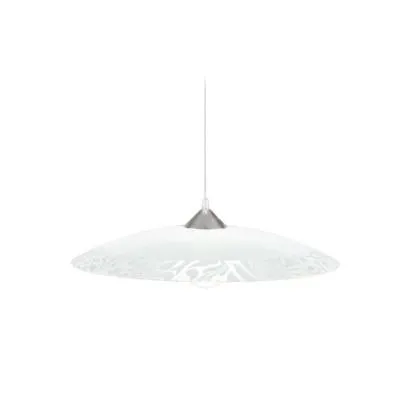 Lampadario a sospensione Marble E27 in vetro bianco Ø 50
