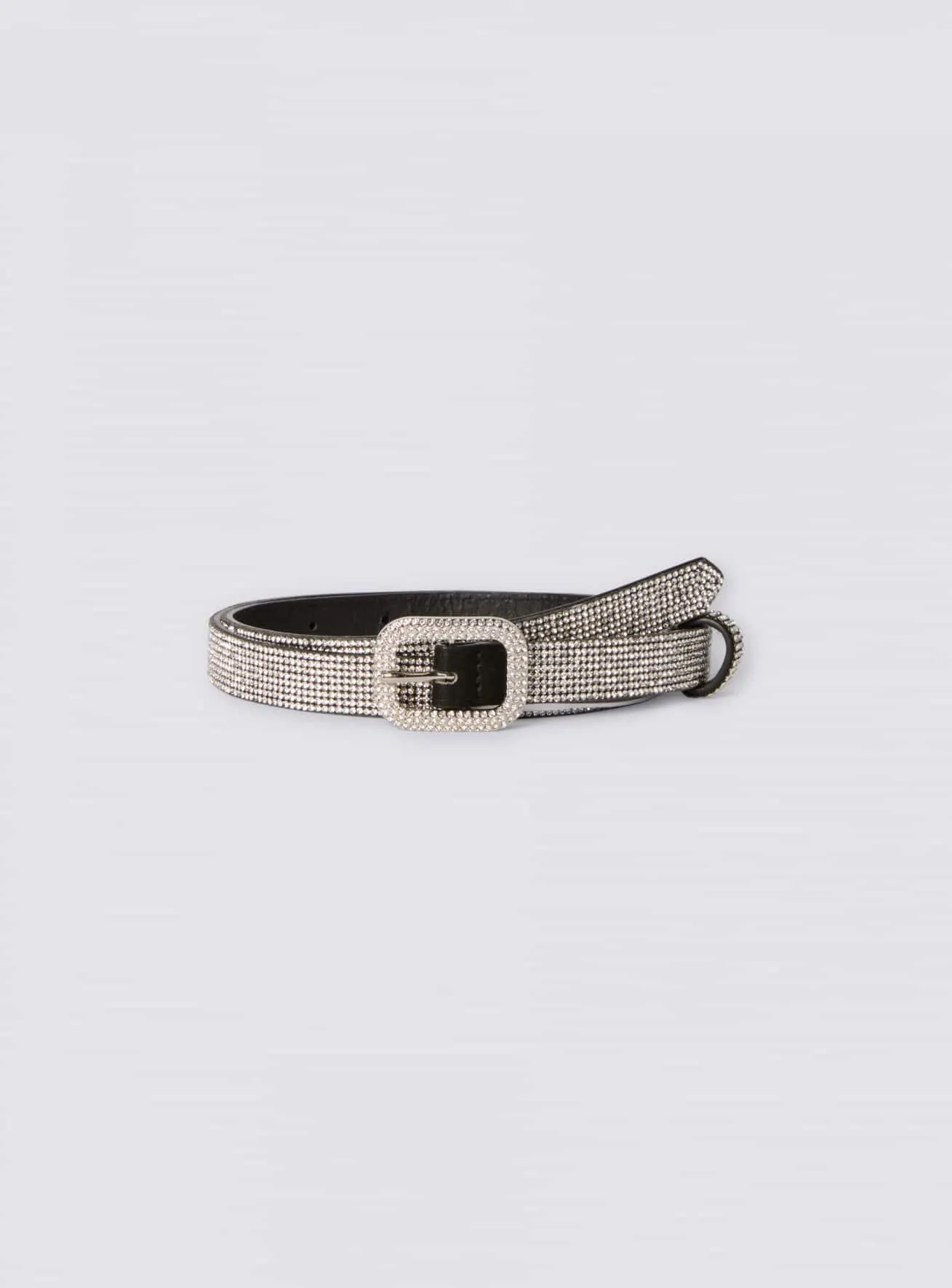 Cintura ricoperta da strass Argento