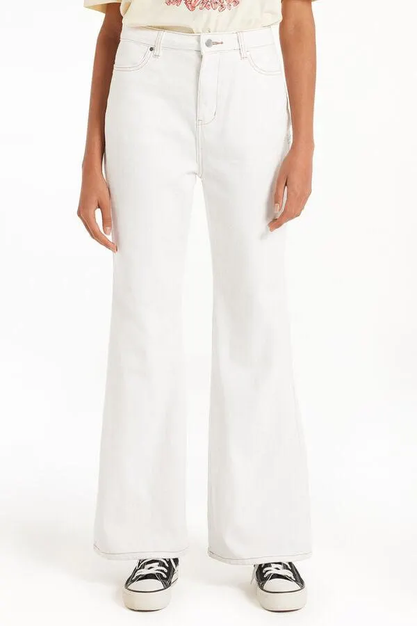 Jeans Lunghi Flare Patch Stella