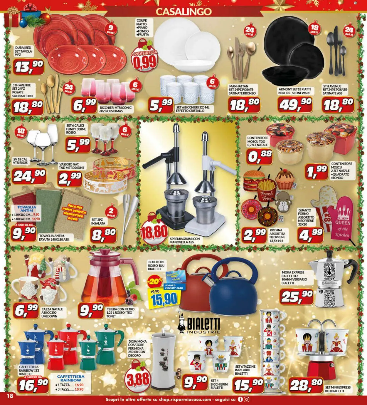 Risparmio Casa Volantino attuale da 25 novembre a 17 dicembre di 2023 - Pagina del volantino 18