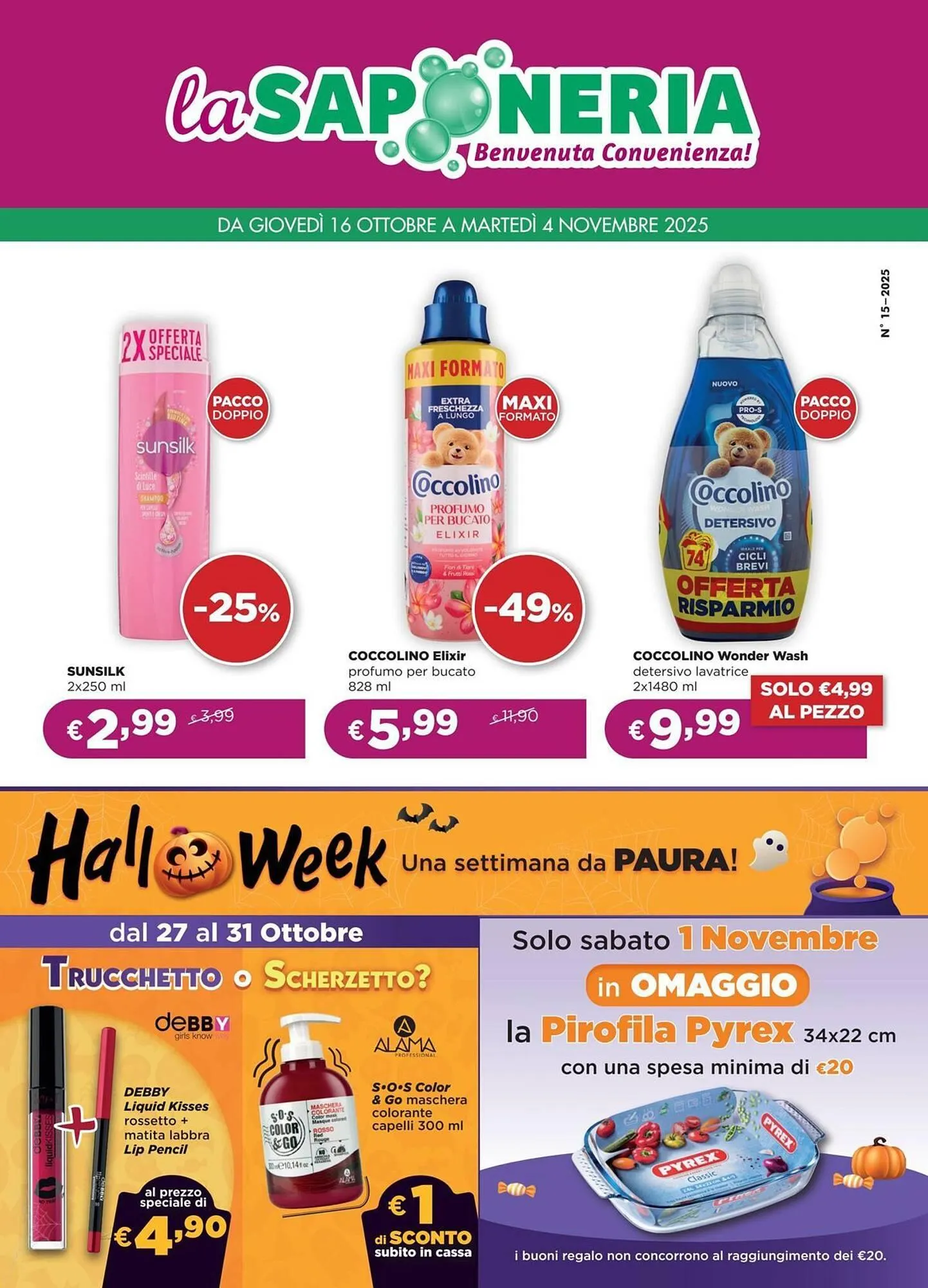 Volantino La Saponeria da 16 ottobre a 4 novembre di 2025 - Pagina del volantino 1