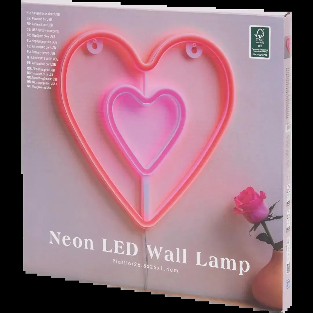 Lampada da parete al neon