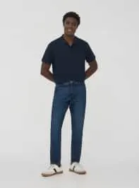 Polo basic tinta unita Blu navy