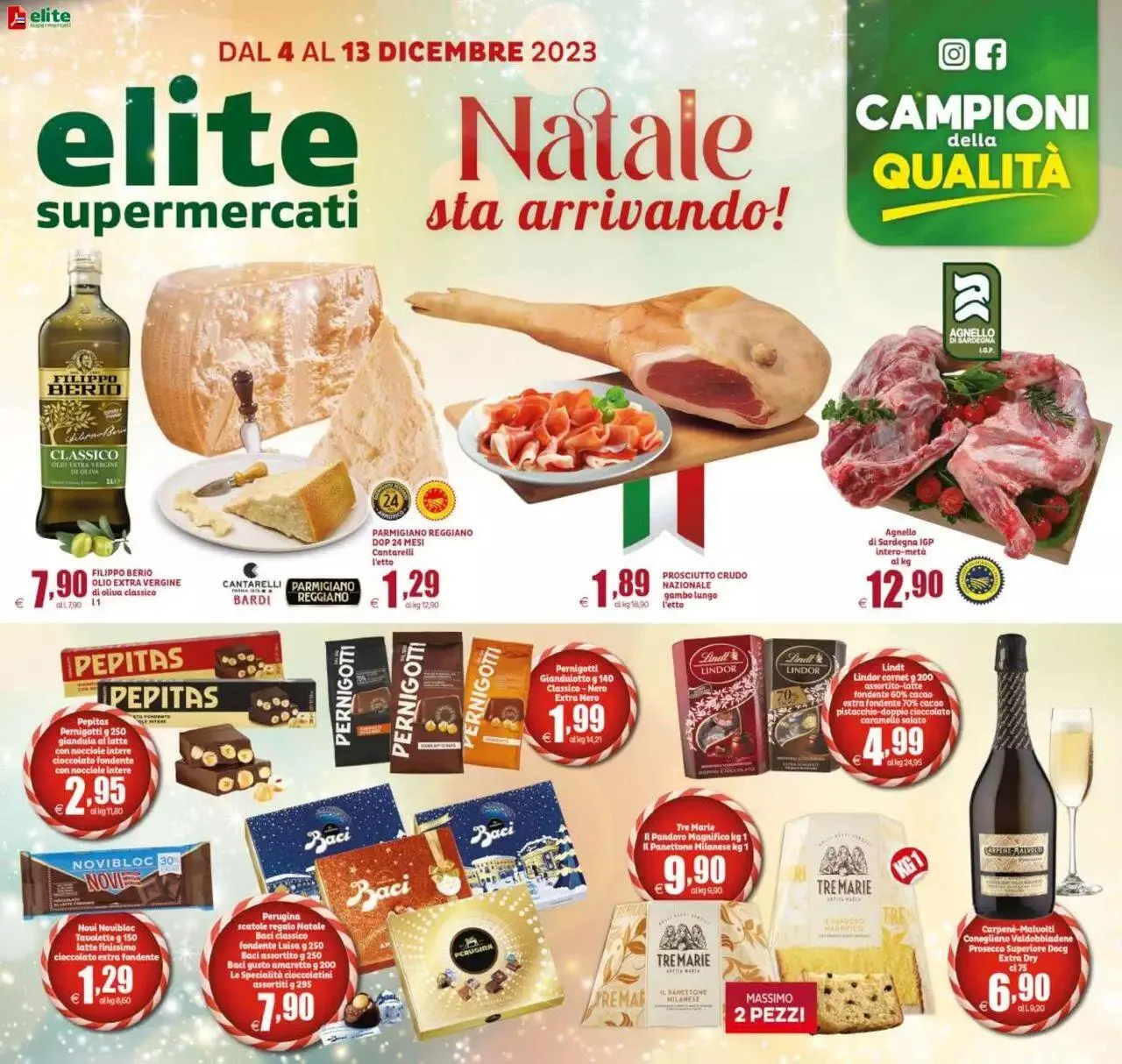 Volantino Elite Supermercati da 4 dicembre a 13 dicembre di 2023 - Pagina del volantino 1