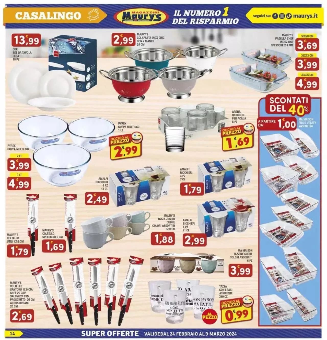 Volantino Maury's da 24 febbraio a 9 marzo di 2024 - Pagina del volantino 14