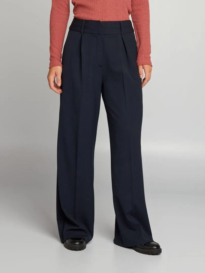 Pantalón ancho de traje - AZUL