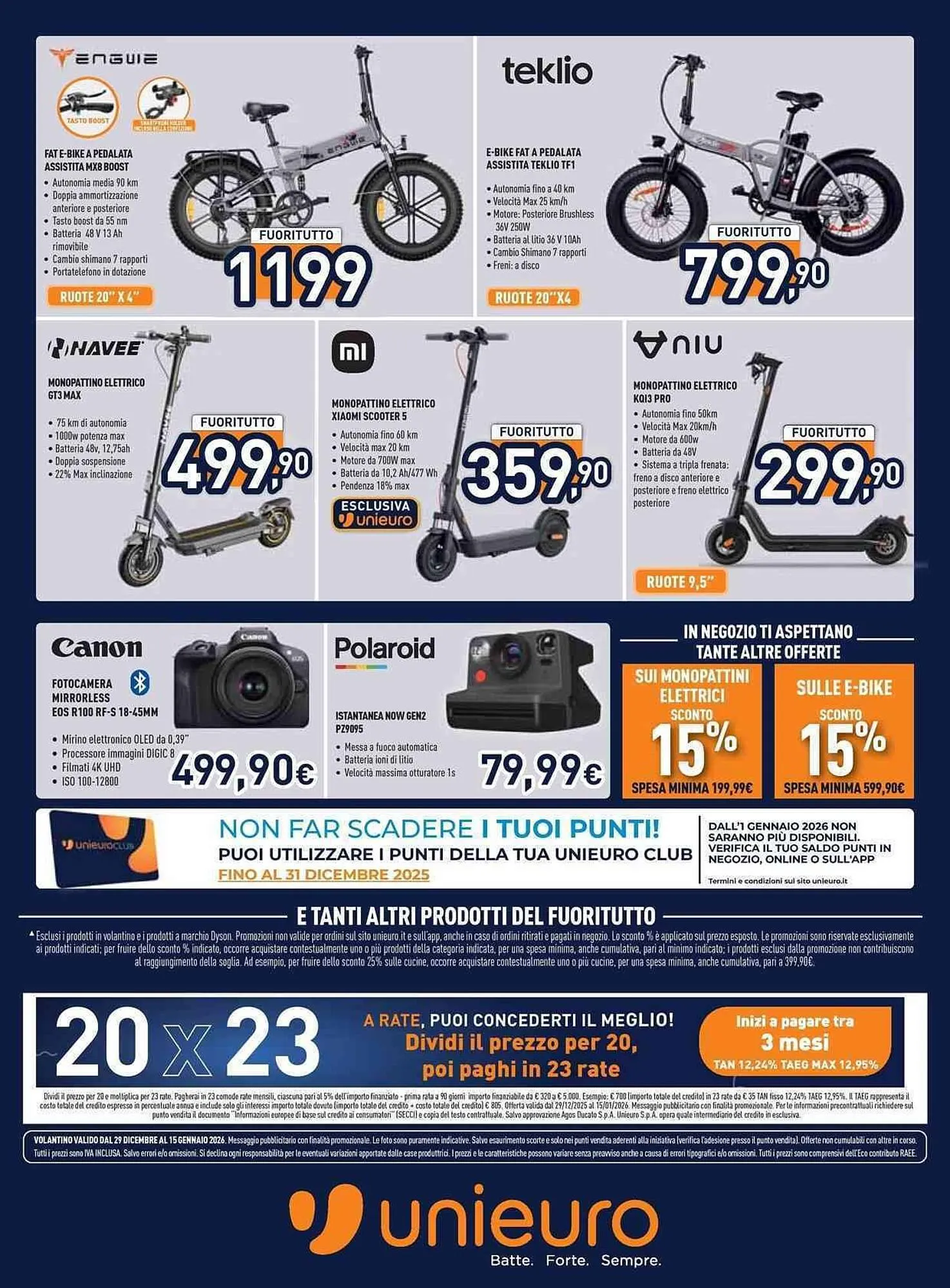 Volantino Unieuro da 29 dicembre a 15 gennaio di 2026 - Pagina del volantino 28