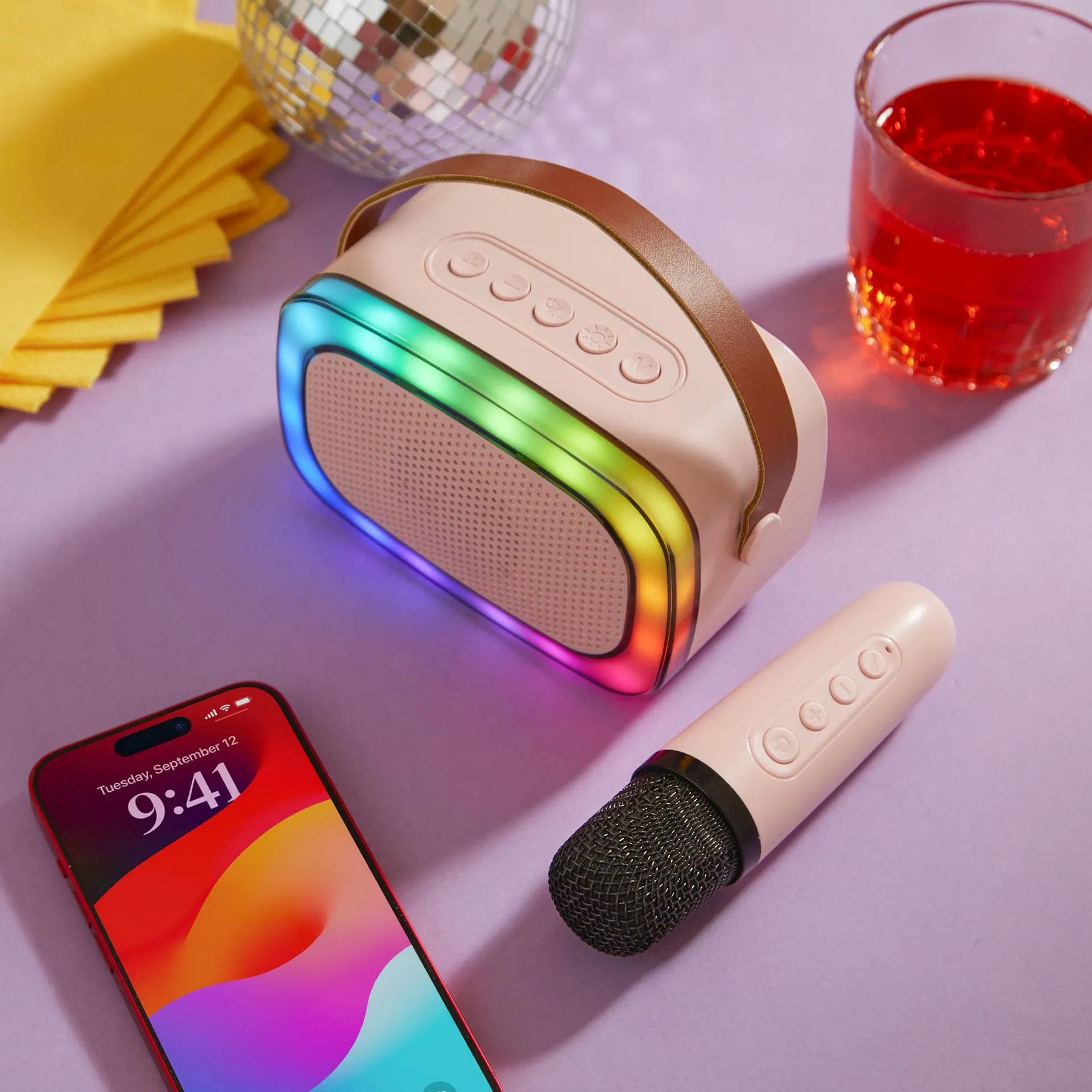 Mini Karaoke Portatile Con Bluetooth E Microfono
