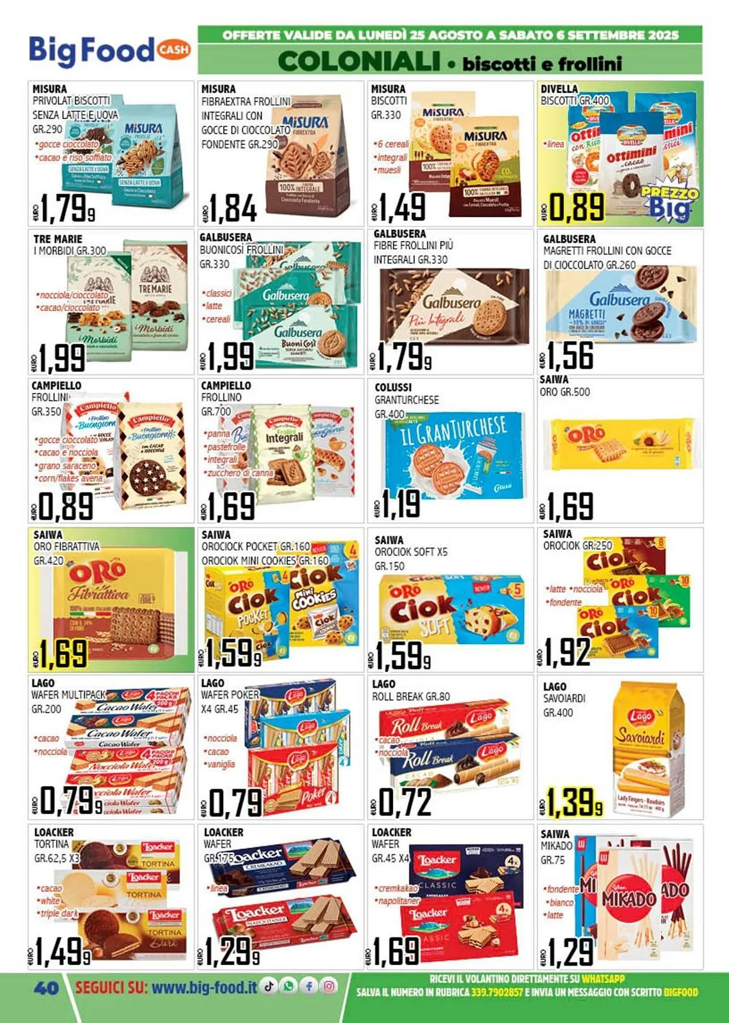 Volantino Big Food da 25 agosto a 6 settembre di 2025 - Pagina del volantino 40