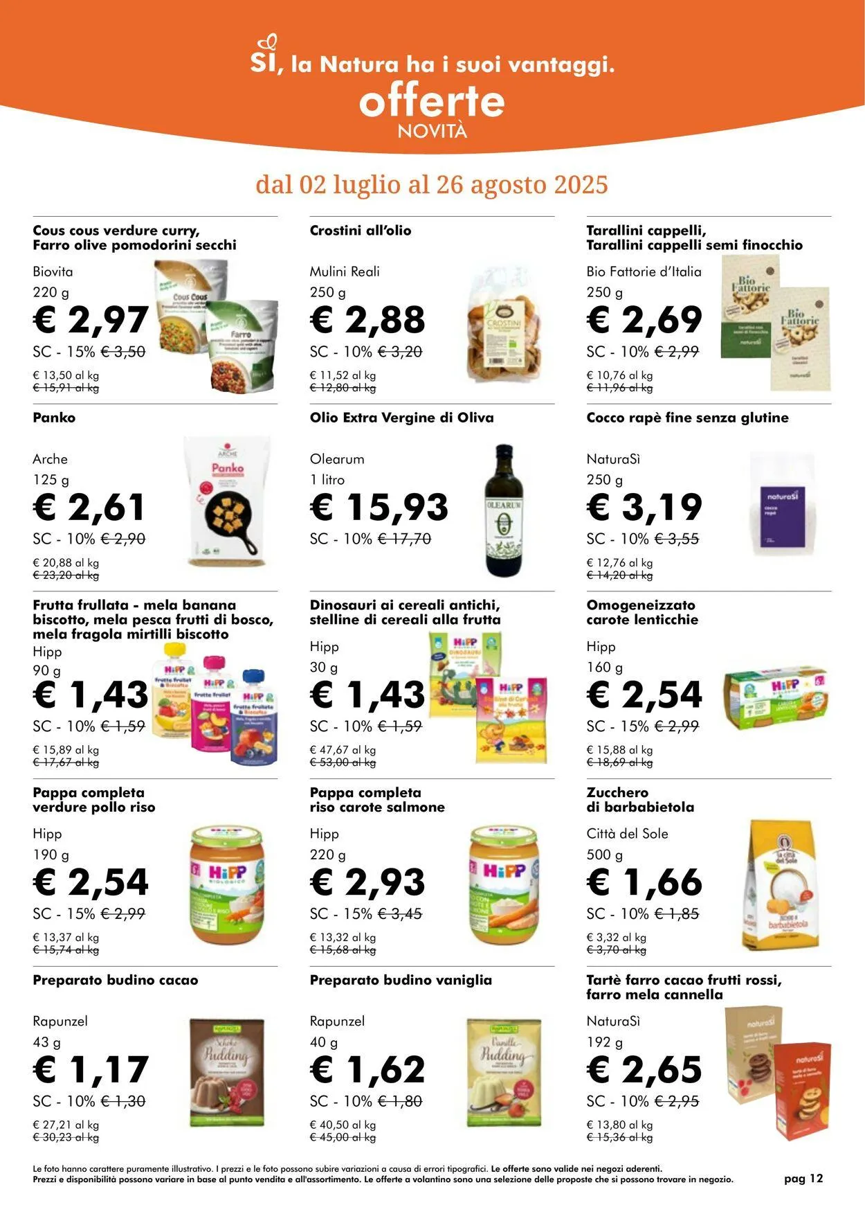 Natura Sì Volantino attuale da 1 luglio a 31 luglio di 2025 - Pagina del volantino 12
