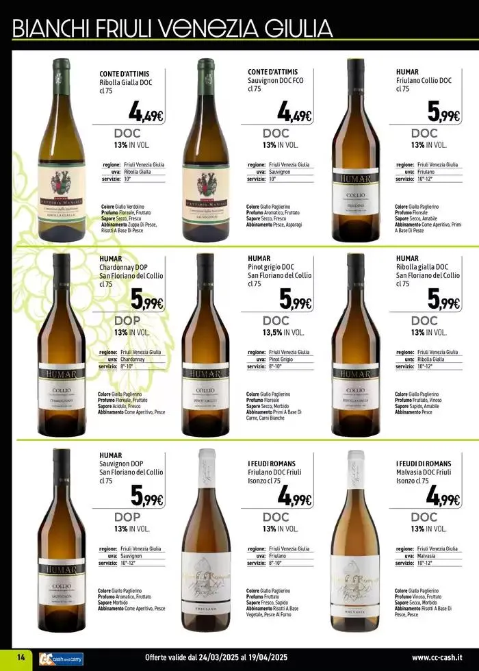 Carta Vini Primavera-Estate 2025 da 24 marzo a 19 aprile di 2025 - Pagina del volantino 14