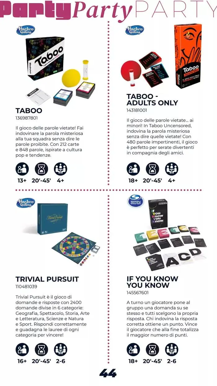 Catalogo Giochi di Società da 1 marzo a 15 marzo di 2025 - Pagina del volantino 44