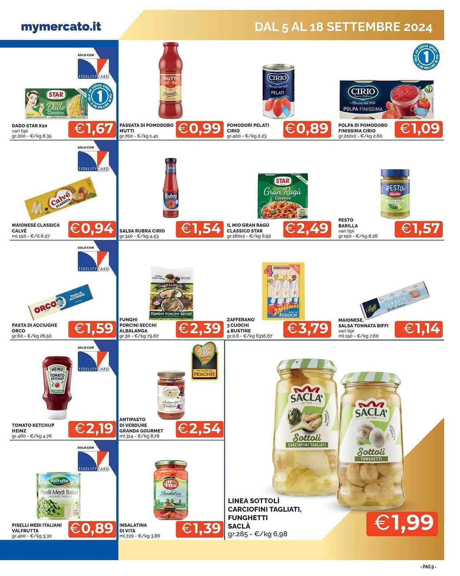 Volantino Mercatò Big da 5 settembre a 18 settembre di 2024 - Pagina del volantino 9