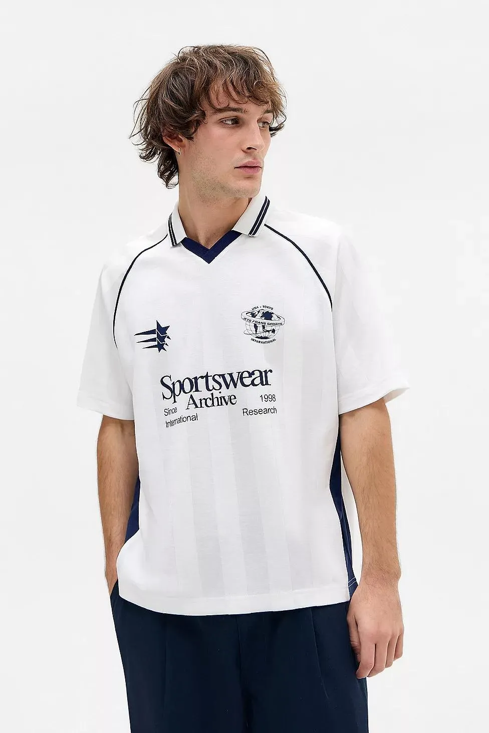 iets frans... T-shirt da calcio a maniche corte bianca