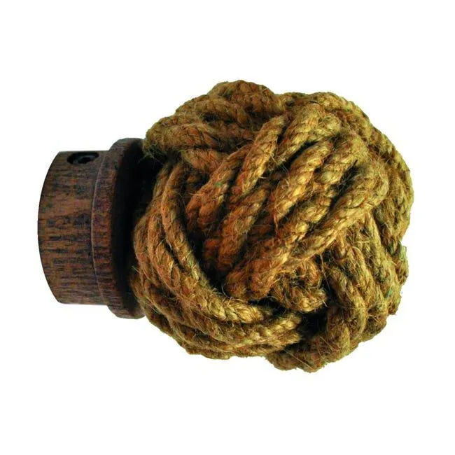 Finale per bastone Tangeri sfera in legno marrone Ø 28 mm INSPIRE, 1 pezzo Vedi i dettagli del prodotto