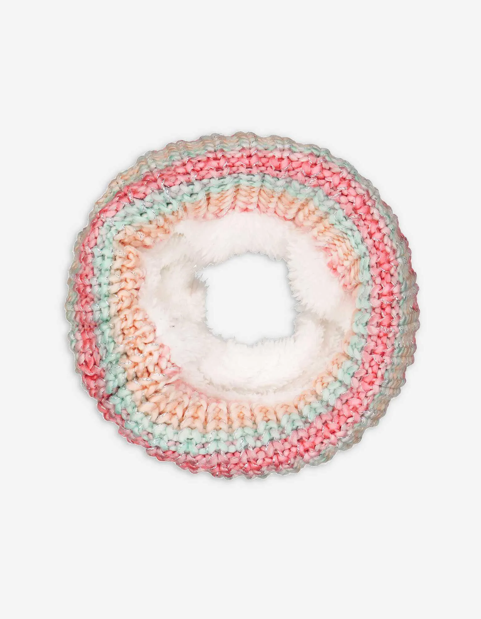 Sciarpa ad anello - fodera in pile - bronzo