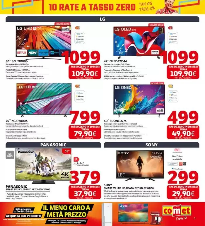 10 rate a tasso zero da Comet! da 10 ottobre a 20 ottobre di 2024 - Pagina del volantino 3
