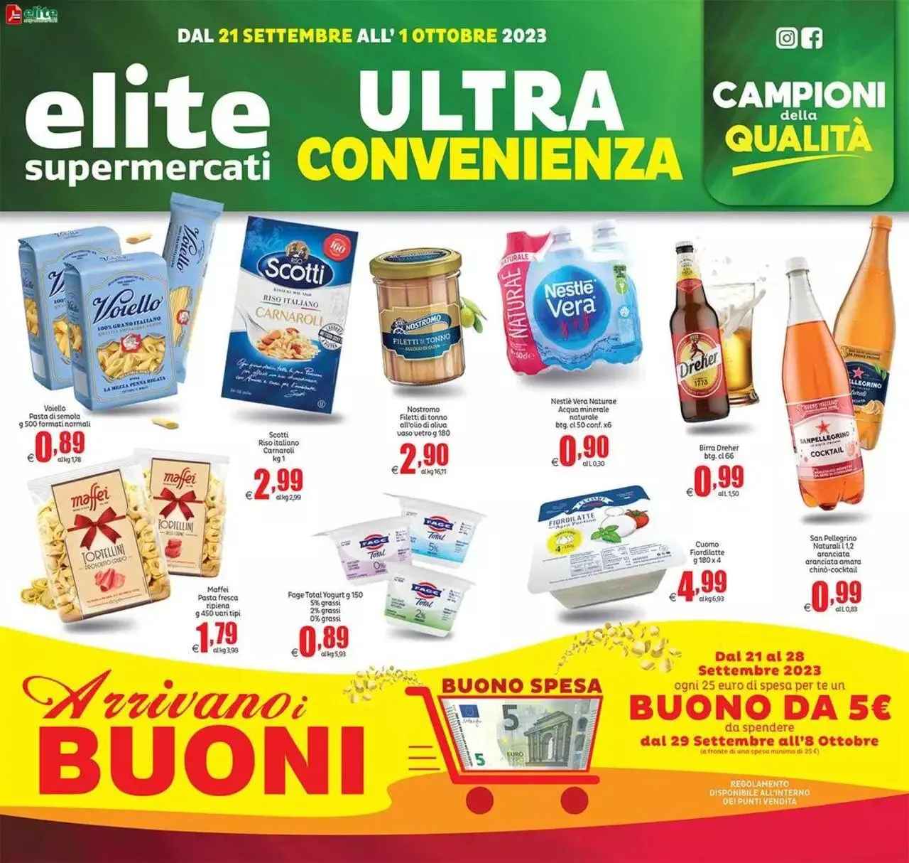 Volantino Elite Supermercati da 21 settembre a 1 ottobre di 2023 - Pagina del volantino 1