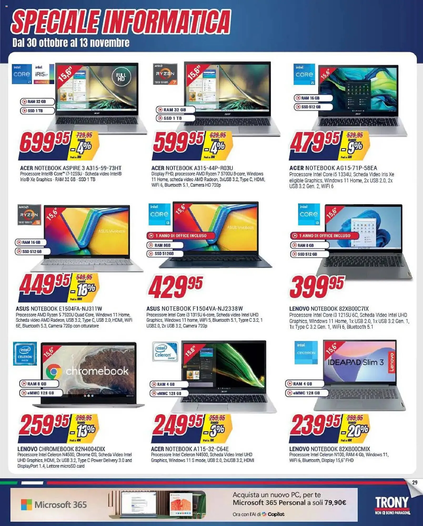 Volantino Trony da 30 ottobre a 24 novembre di 2025 - Pagina del volantino 29