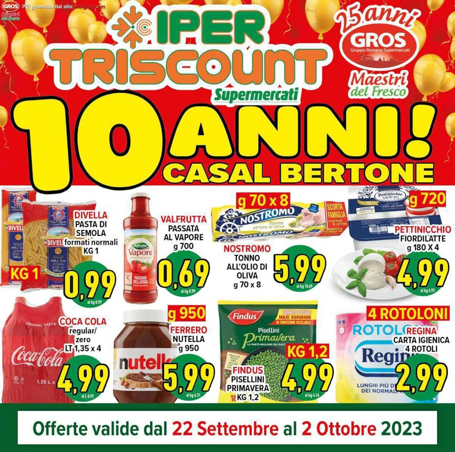Volantino Iper Triscount da 22 settembre a 2 ottobre di 2023 - Pagina del volantino 1