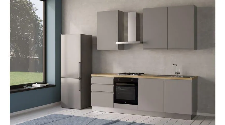 Iris cucina 240 cm colore grigio chiaro