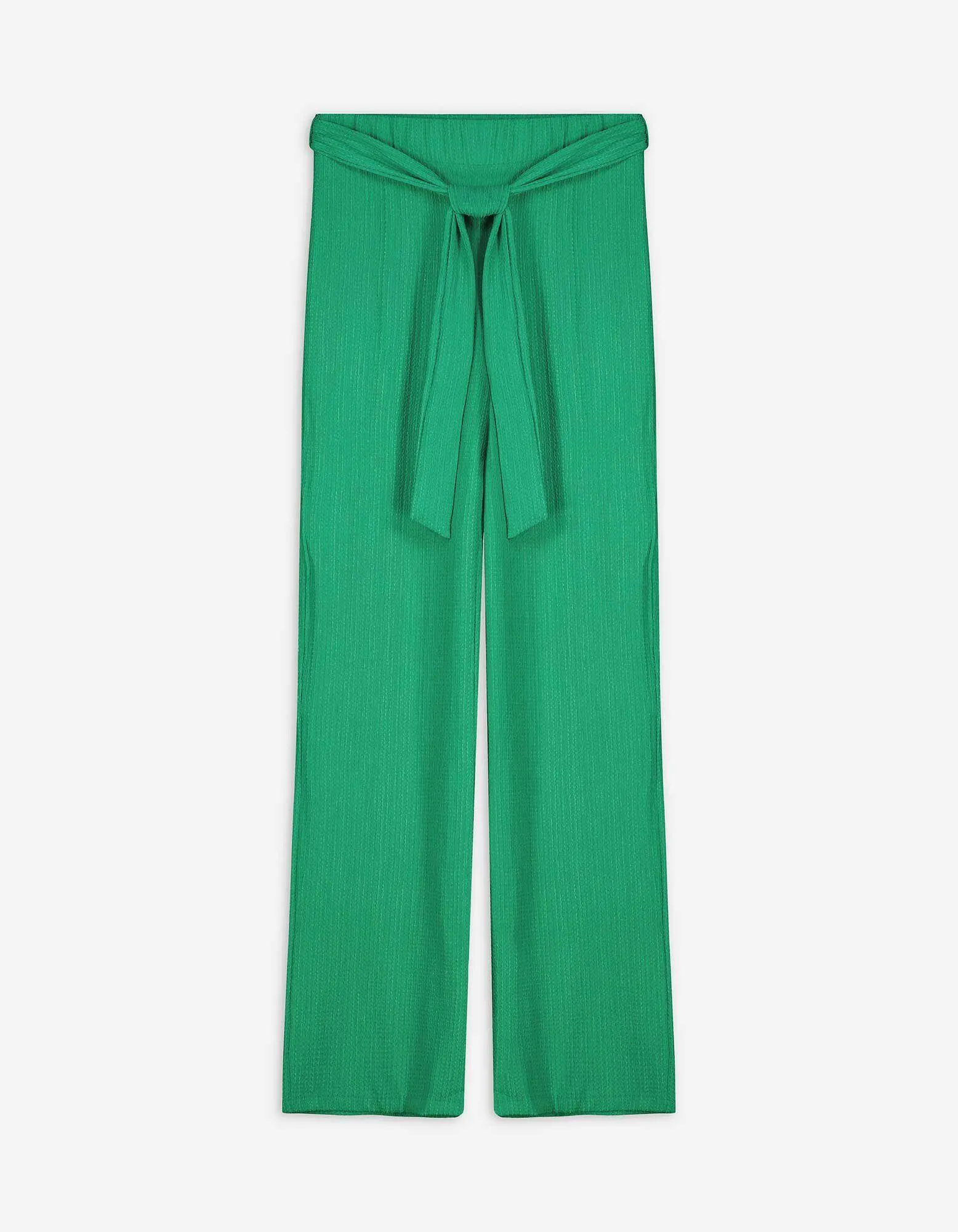Pantaloni - Cintura da annodare - verde